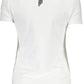 Elegant White Logo Tee with Print Detail