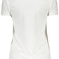 Elegant White Logo Tee with Chic Print