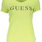 Chic Yellow Logo Tee with Short Sleeves