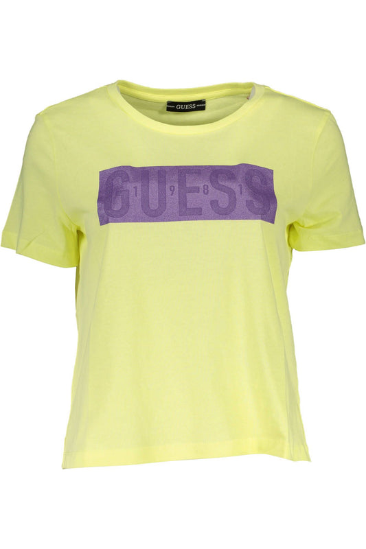 Sunny Yellow Logo Tee with Short Sleeves