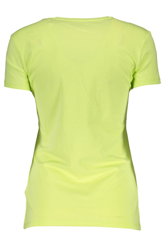 Chic Yellow Logo Tee with Short Sleeves