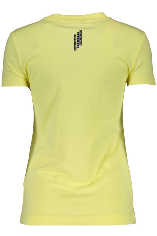 Chic Yellow Logo Tee - Short Sleeve & Crew Neck