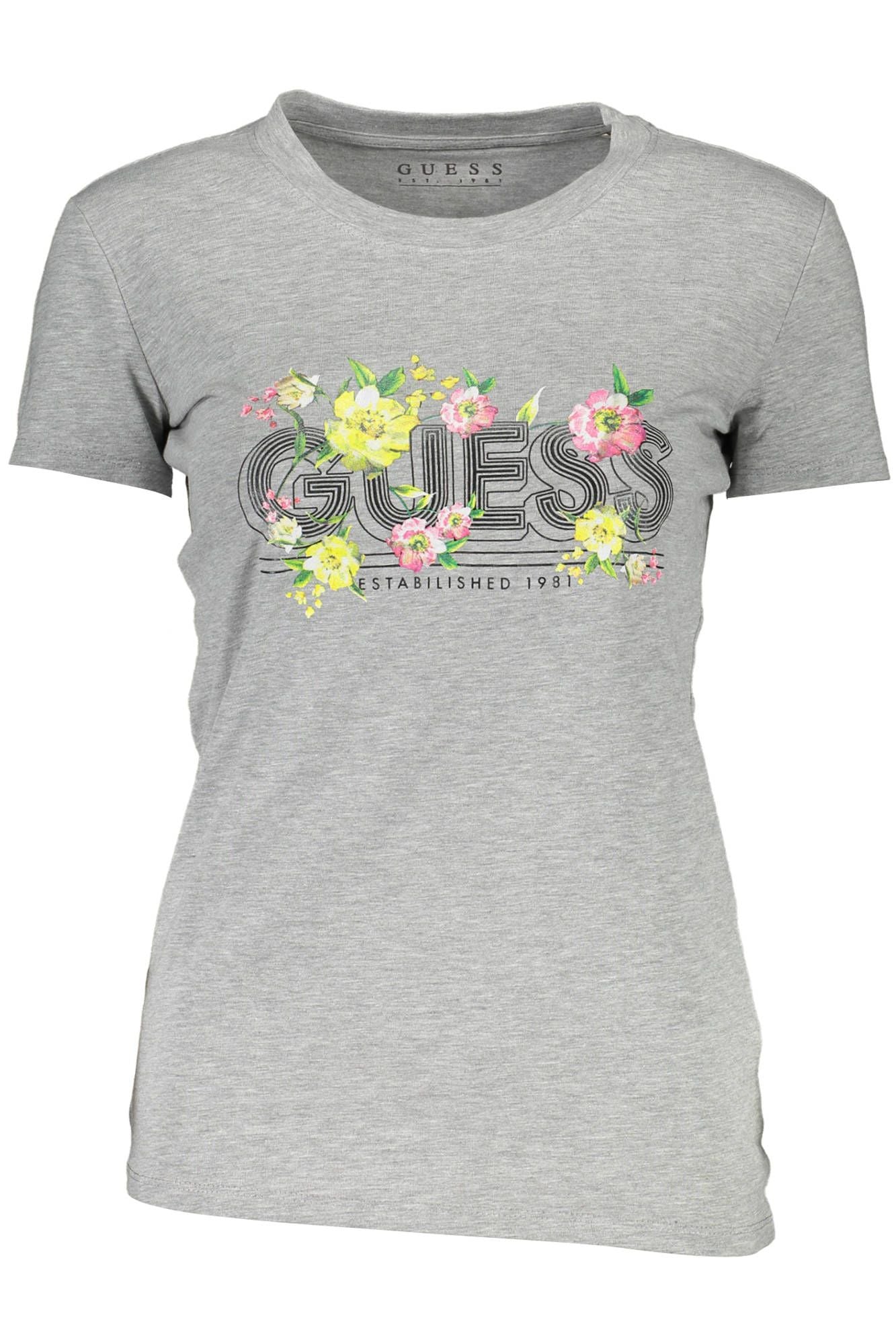 Chic Gray Logo Print Tee