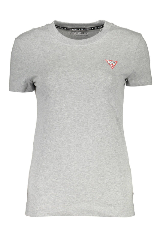 Chic Gray Logo Print Organic Tee
