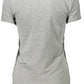 Chic V-Neck Logo Tee in Gray