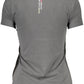 Chic Gray V-Neck Logo Tee