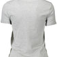 Chic Gray Printed Crew Neck Tee for Her