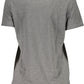 Chic Gray Logo Tee with Classic Crew Neck
