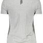 Chic Gray Crew Neck Logo Tee