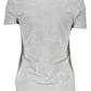 Chic Gray Logo Print Organic Tee