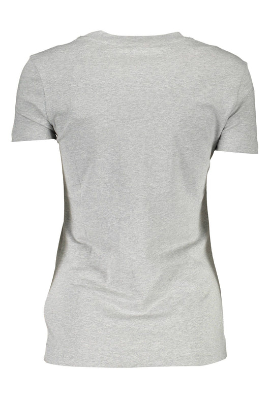 Chic Gray Logo Print Organic Tee