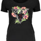 Chic Black Cotton Tee with Logo Detail