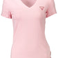 Chic Pink V-Neck Logo Tee