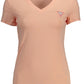 Eco-Conscious Pink V-Neck Logo Tee