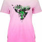 Chic Pink Logo Tee with Contrasting Details