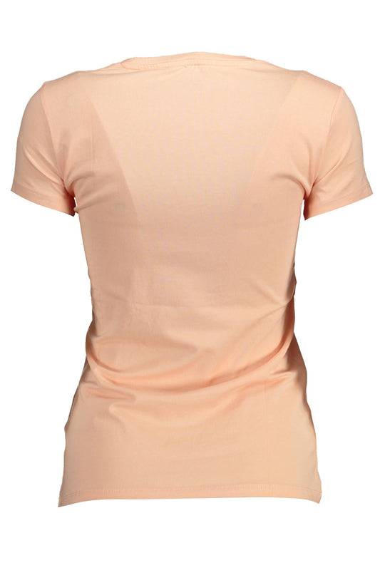 Chic Pink V-Neck Logo Tee