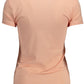 Eco-Conscious Pink V-Neck Logo Tee