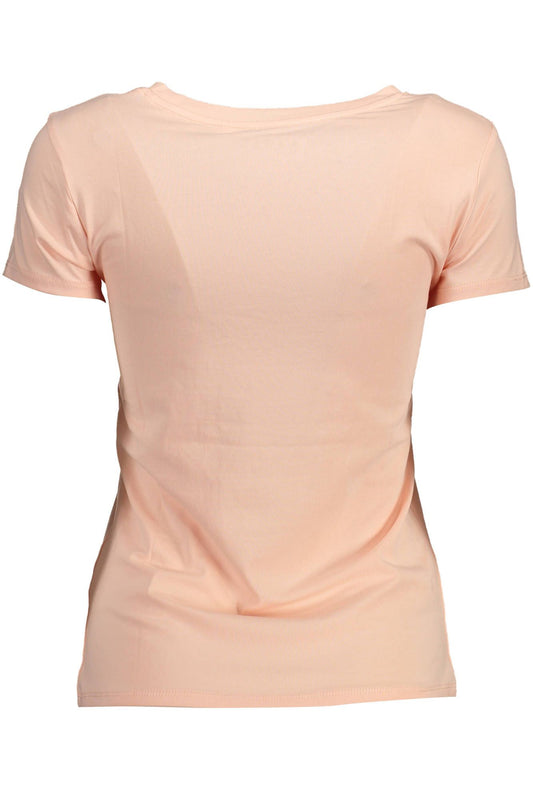 Chic Rhinestone Embellished Pink Tee
