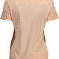Chic Pink Embroidered Logo Tee