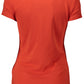 Chic Red V-Neck Logo Tee for Statement Style