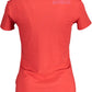 Radiant Red Round Neckline Tee with Chic Print