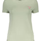 Chic Green Organic Cotton Crew Neck Tee