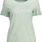 Elegant Green Embroidered Logo Tee