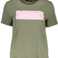Chic Green Logo Tee with Short Sleeves