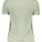 Chic Green Organic Cotton Crew Neck Tee