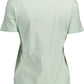 Elegant Green Embroidered Logo Tee