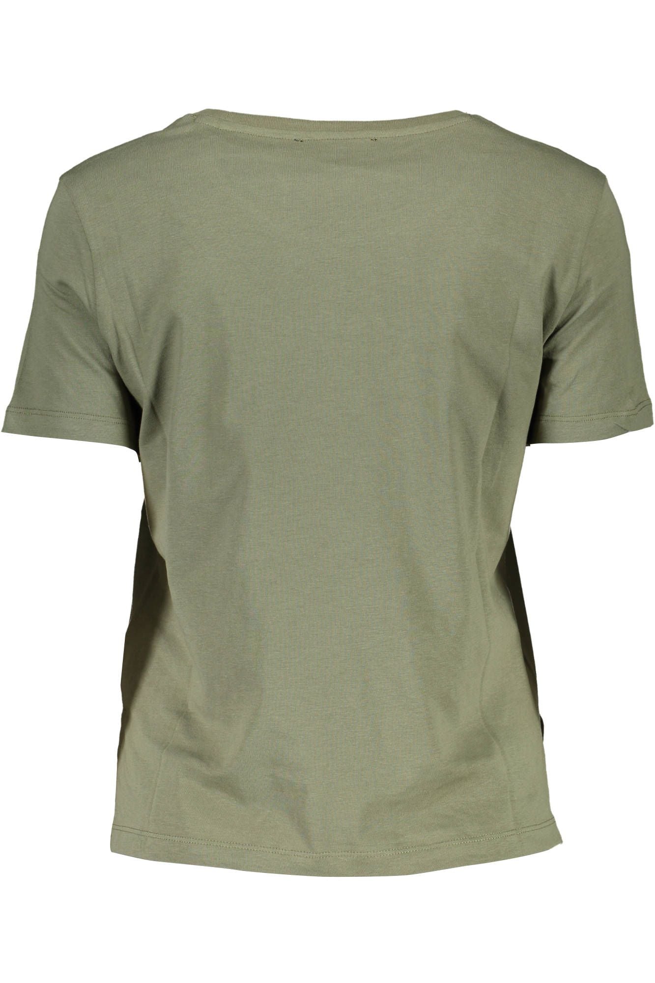 Chic Green Logo Tee with Short Sleeves