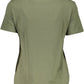 Chic Green Crew Neck Logo Tee