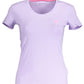 Chic Purple Logo Tee with Round Neckline