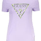 Chic Purple Short Sleeve Crew Neck Tee