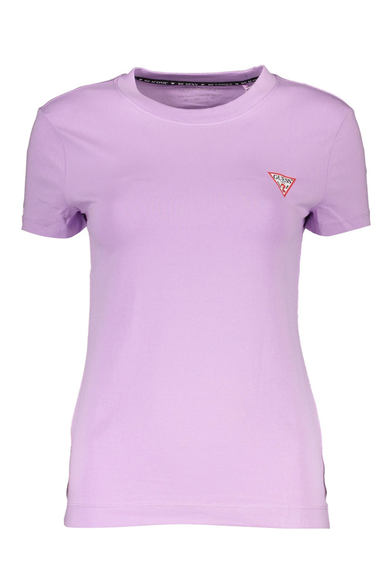 Chic Purple Organic Cotton Tee with Logo
