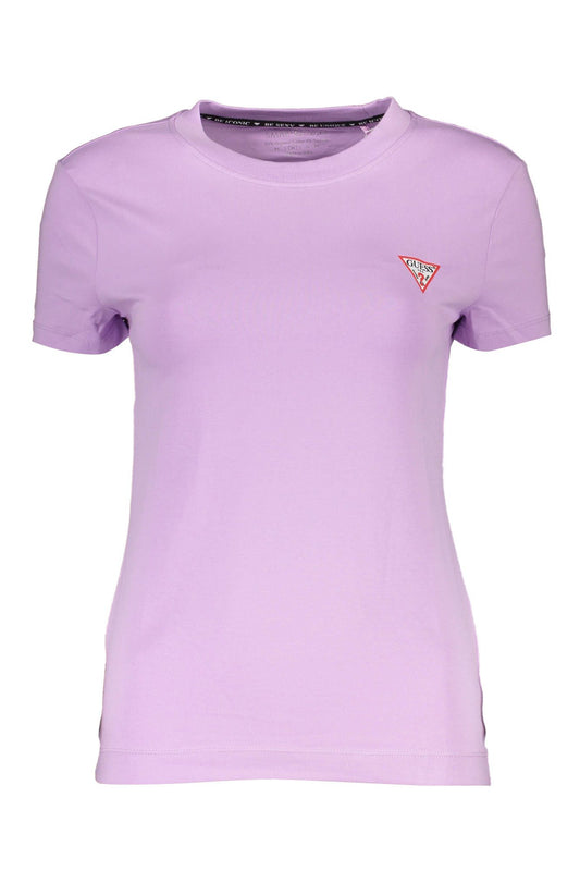 Chic Purple Organic Cotton Tee with Logo