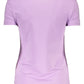 Chic Purple Organic Cotton Tee with Logo