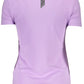 Chic Purple Crew Neck Logo Tee