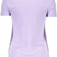 Chic Purple Short Sleeve Crew Neck Tee