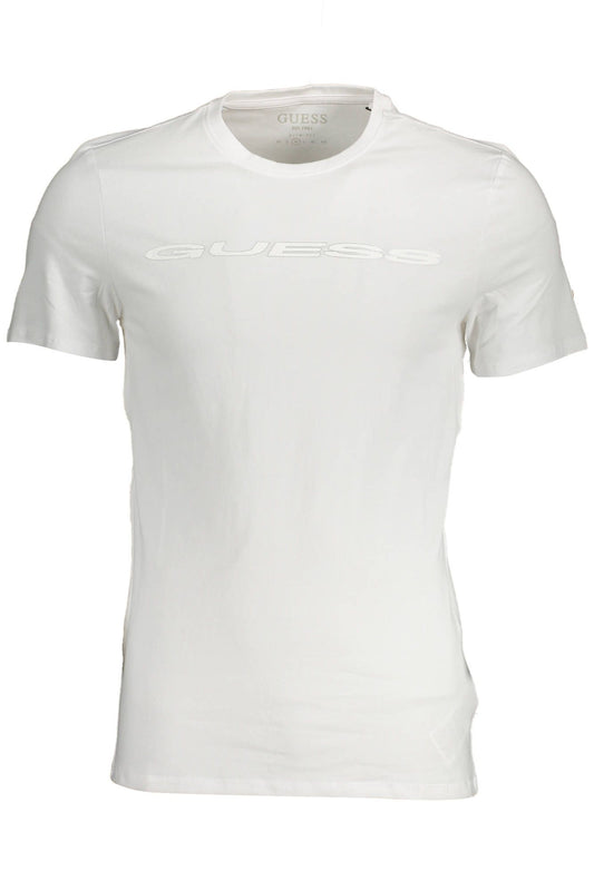 Slim-Fit White Logo Tee for Men