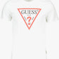 Sleek Slim Fit White Tee with Logo Print