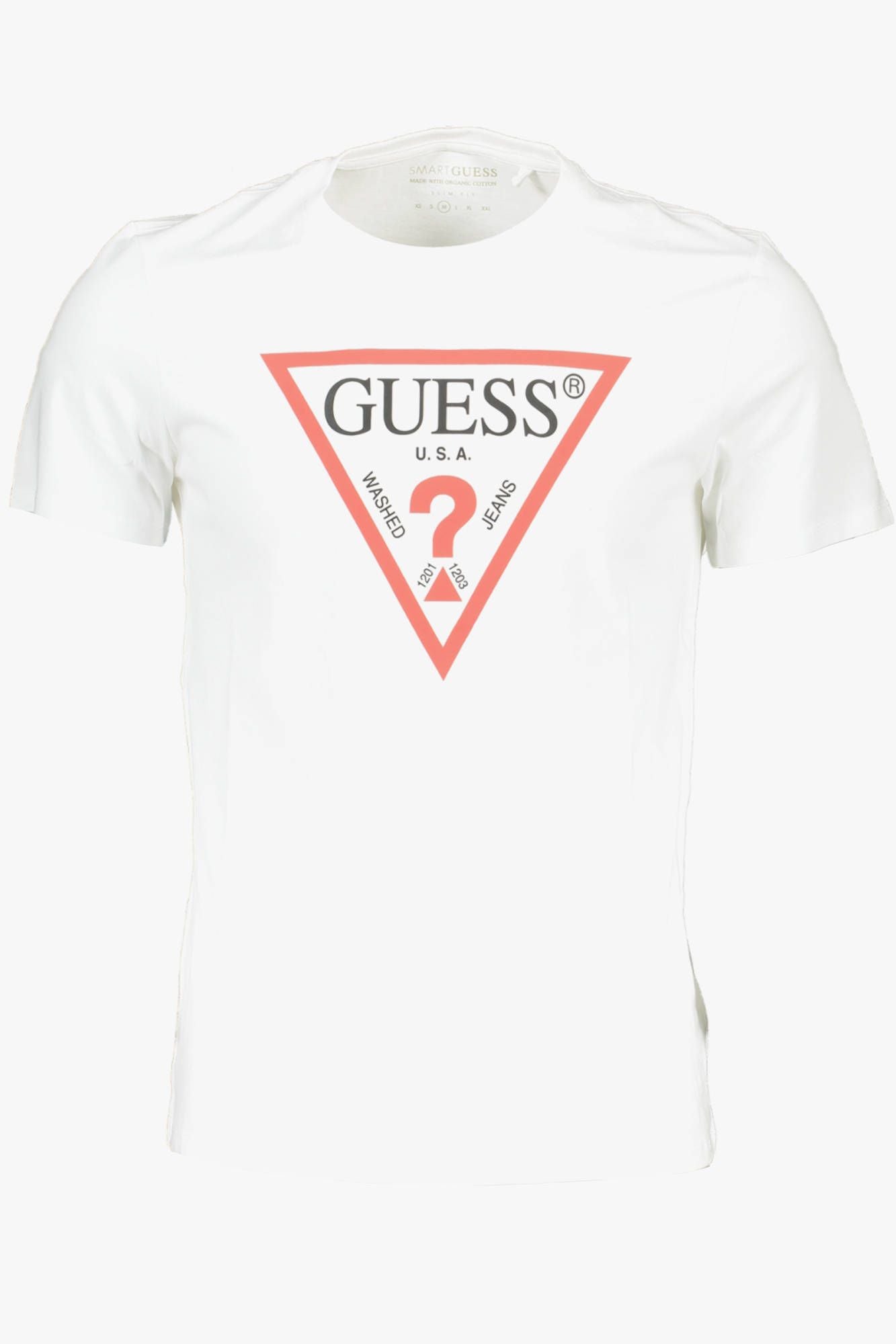 Sleek Slim Fit White Tee with Logo Print