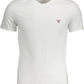 Sleek White Round Neck Slim Fit Tee