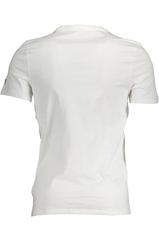 Slim-Fit White Logo Tee for Men
