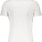 Chic White Printed Organic Cotton Tee