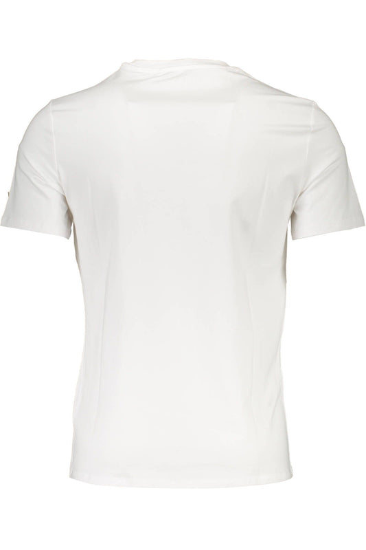 Chic White Printed Organic Cotton Tee