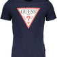 Sleek Slim-Fit Logo Tee in Blue