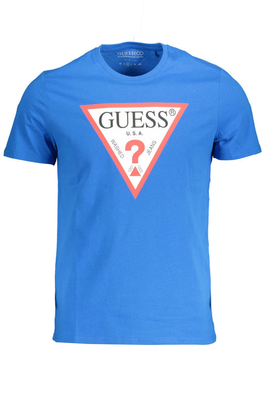 Suave Cotton Logo Tee in Elegant Blue