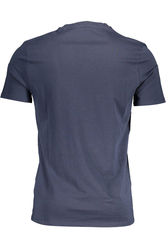 Chic Blue Cotton Crew Neck Tee