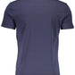 Sleek V-Neck Slim Fit Blue Tee